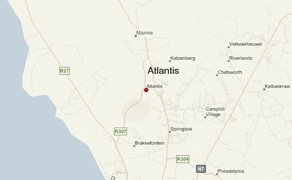 kaart atlantis Cape Town 