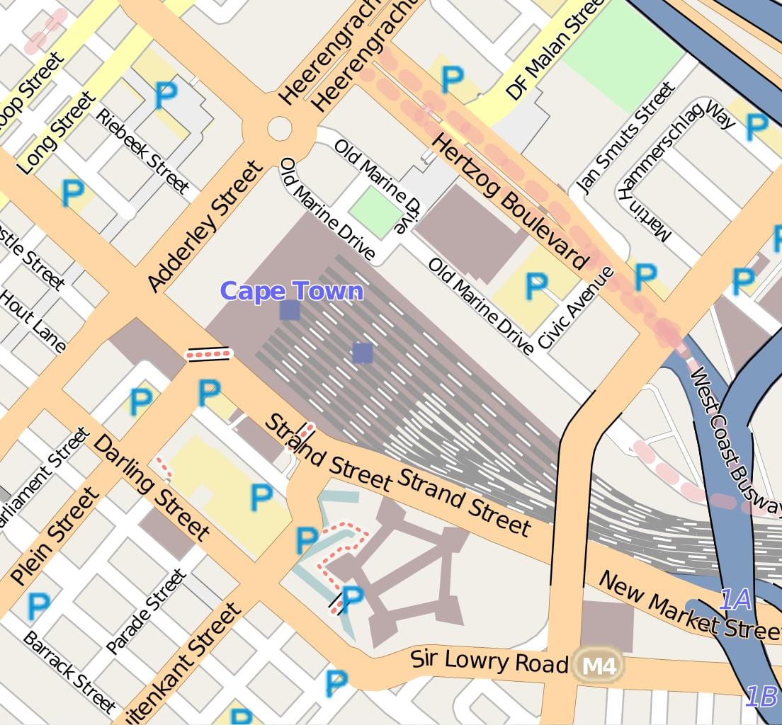 kaart barrack street, Cape Town