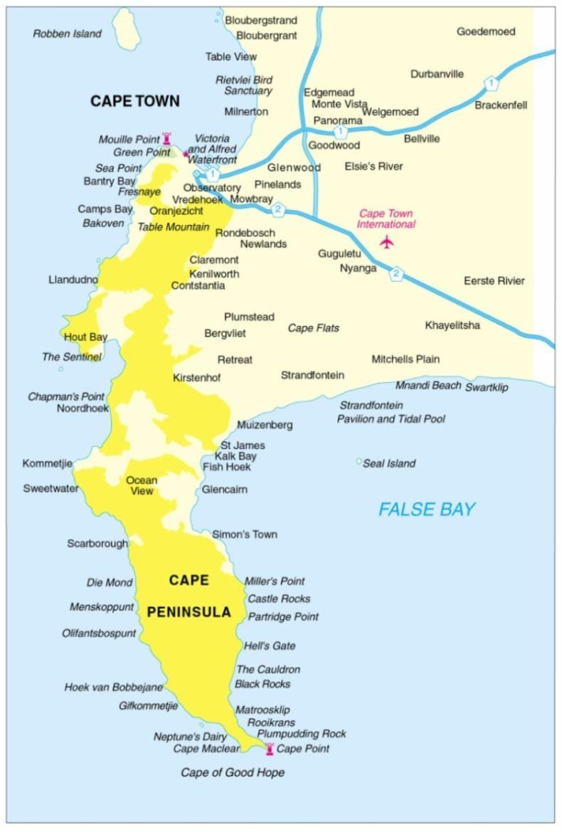 kaart cape poolsaare ekskursioon