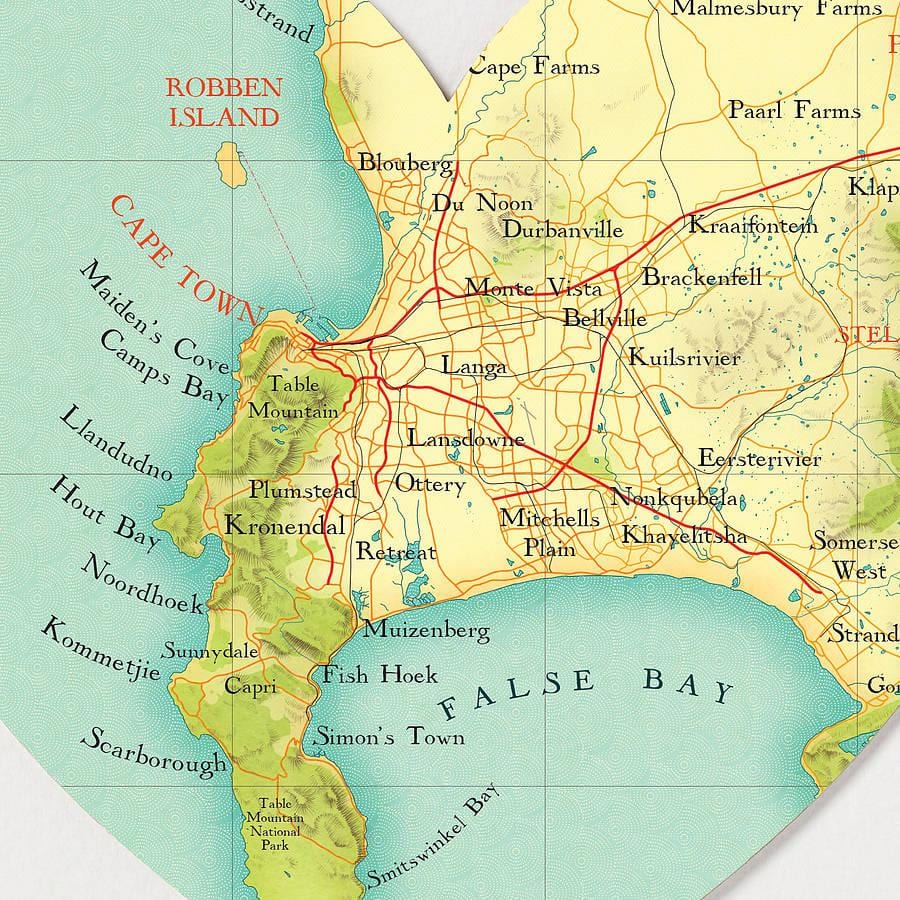 Cape Town asukoht kaardil
