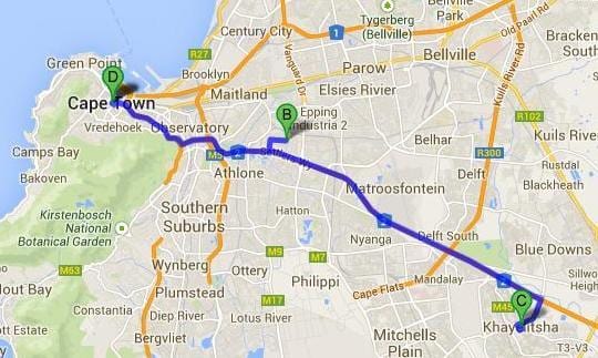 valla Cape Town map