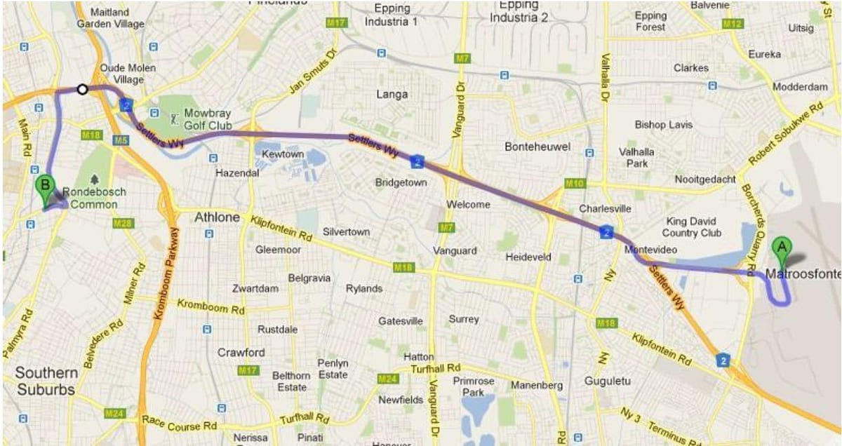 kaart crawford Cape Town
