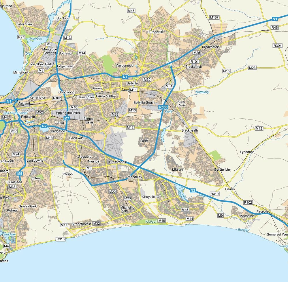 kaart delfti Cape Town
