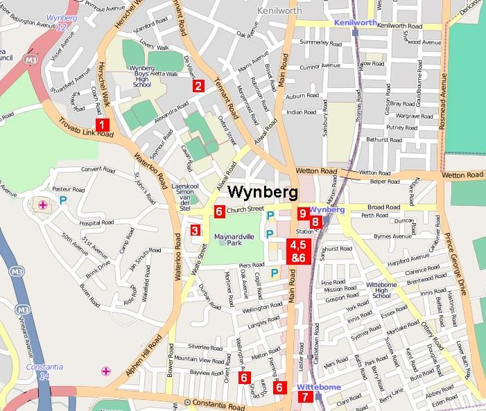  kaart wynberg Cape Town