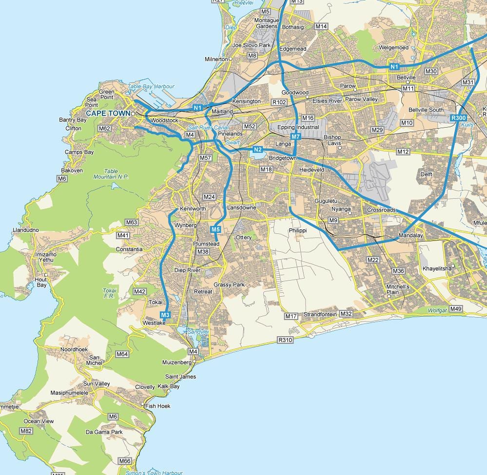 kaart schaapkraal Cape Town