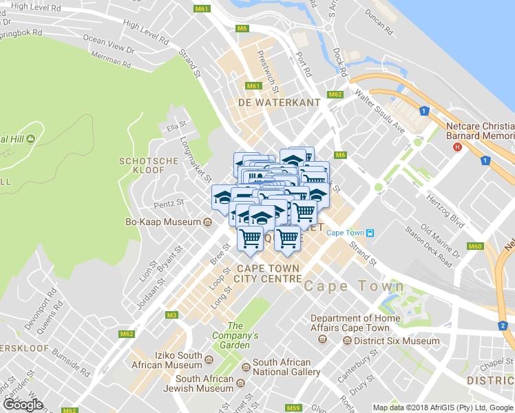 kaart shortmarket street, Cape Town