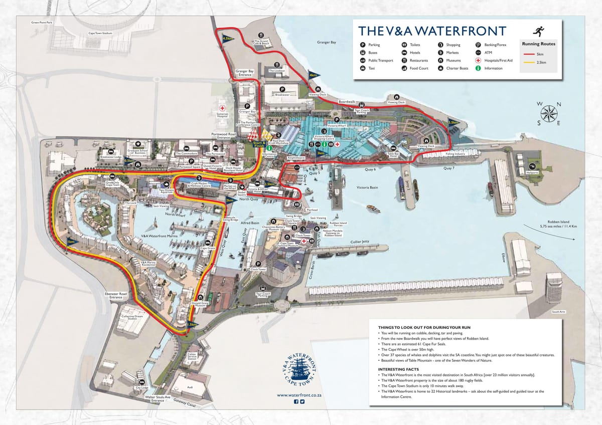 kaart v&a waterfront mall