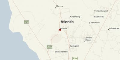 Kaart atlantis Cape Town 