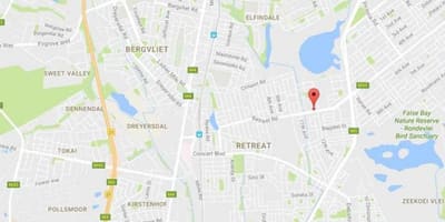 Kaart bergvliet Cape Town
