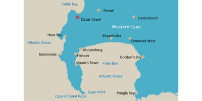 Kaart cape loodan, et