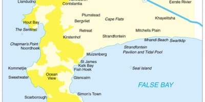 Cape Town poolsaare kaart