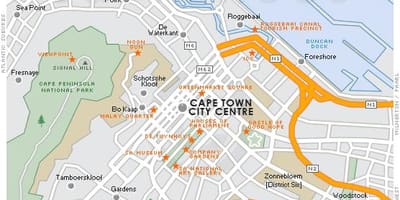 Kaart century city, Cape Town