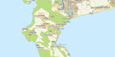 Kaart fish hoek Lõuna-Aafrika vabariik