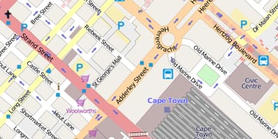 Kaart heerengracht street, Cape Town