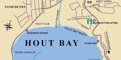 Kaart, hout bay, Cape Town map
