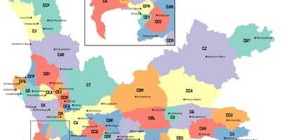Kaart western cape äärelinnas
