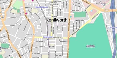 Kaart kenilworth Cape Town