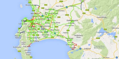 Kaart kiu Cape Town map