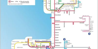 Myciti bussi marsruudi kaardil