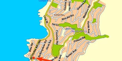 Kaart ookeanile Cape Town