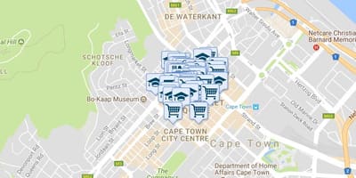 Kaart shortmarket street, Cape Town