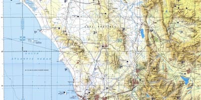 Cape Town topograafiline kaart