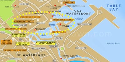 V&a waterfront Cape Town map